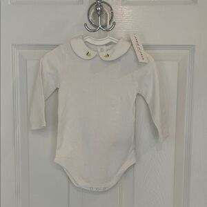 Janie and Jack White Bodysuit with Lemon Accents